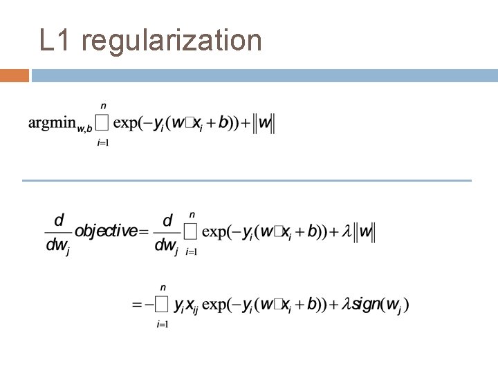 L 1 regularization 