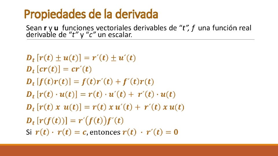 Propiedades de la derivada 