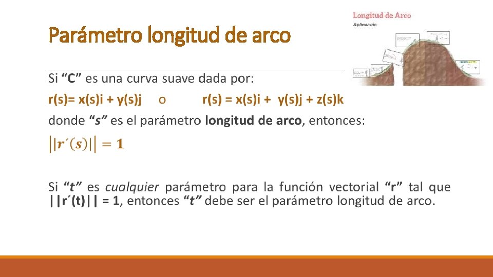 Parámetro longitud de arco 