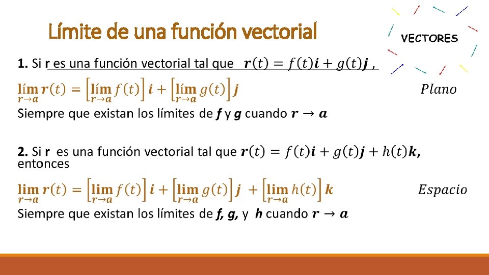 Límite de una función vectorial 