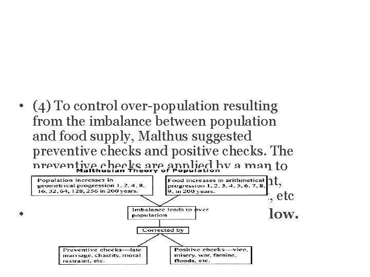  • (4) To control over-population resulting from the imbalance between population and food