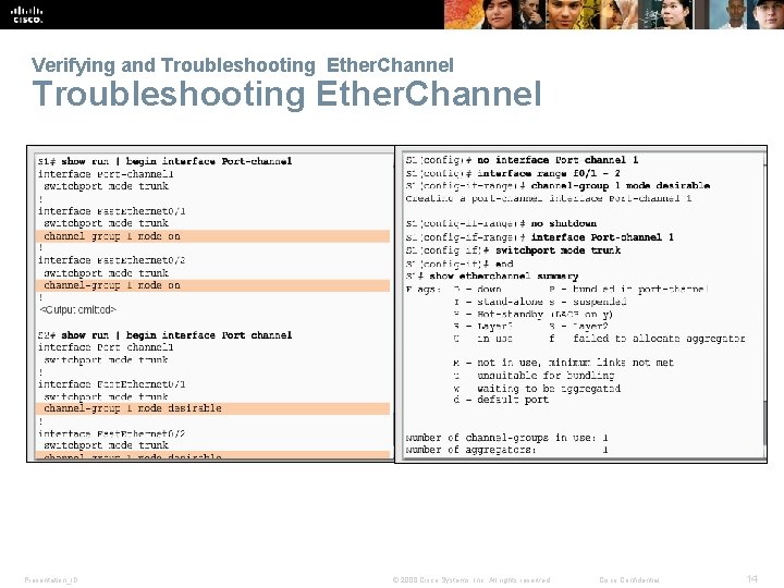 Verifying and Troubleshooting Ether. Channel Presentation_ID © 2008 Cisco Systems, Inc. All rights reserved.