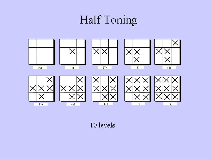 Half Toning 10 levels 