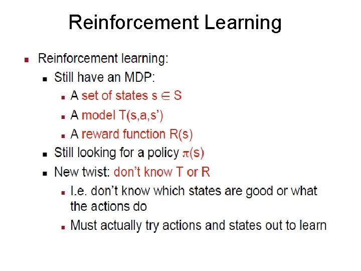 Reinforcement Learning 