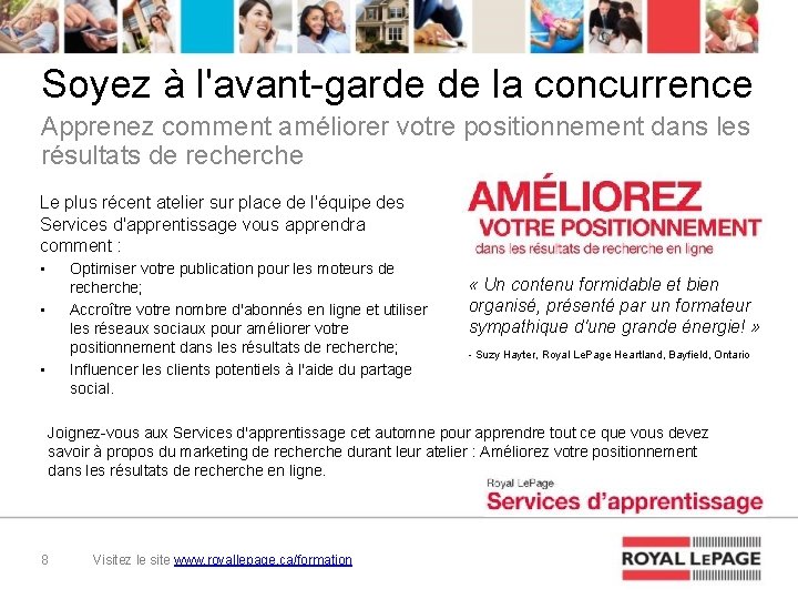 Soyez à l'avant-garde de la concurrence Apprenez comment améliorer votre positionnement dans les résultats