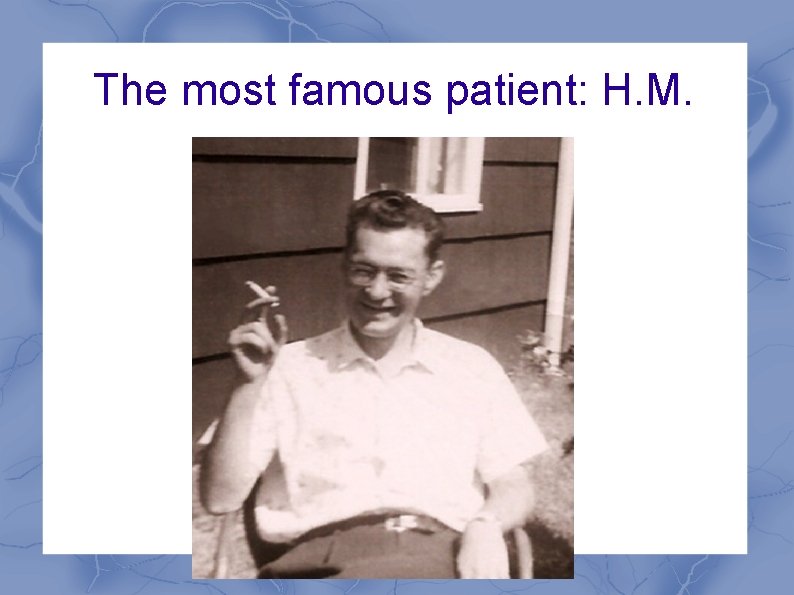 The most famous patient: H. M. 