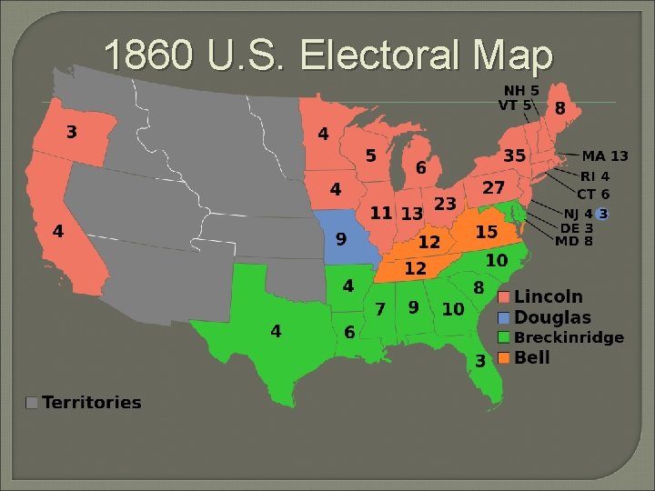 1860 U. S. Electoral Map 