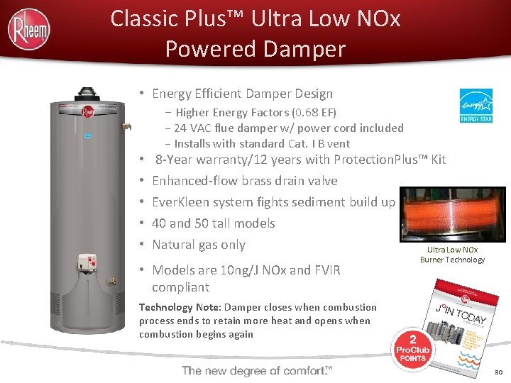 Classic Plus™ Ultra Low NOx Powered Damper • Energy Efficient Damper Design – Higher