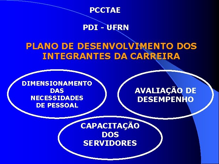 PCCTAE PDI - UFRN PLANO DE DESENVOLVIMENTO DOS INTEGRANTES DA CARREIRA DIMENSIONAMENTO DAS NECESSIDADES