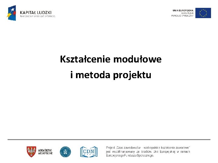 Kształcenie modułowe i metoda projektu 