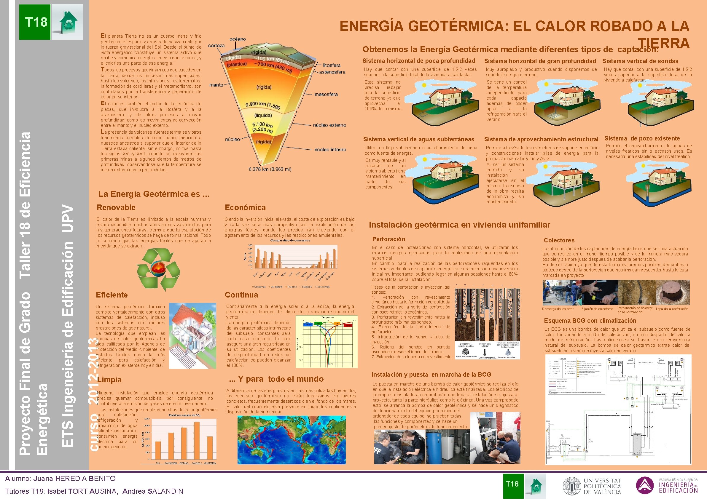 T 18 ENERGÍA GEOTÉRMICA: EL CALOR ROBADO A LA TIERRA Obtenemos la Energía Geotérmica