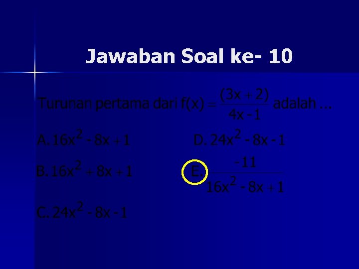 Jawaban Soal ke- 10 