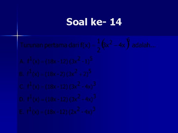 Soal ke- 14 Soal ke- 14