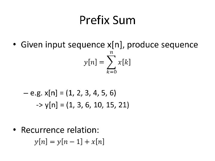 Prefix Sum • 