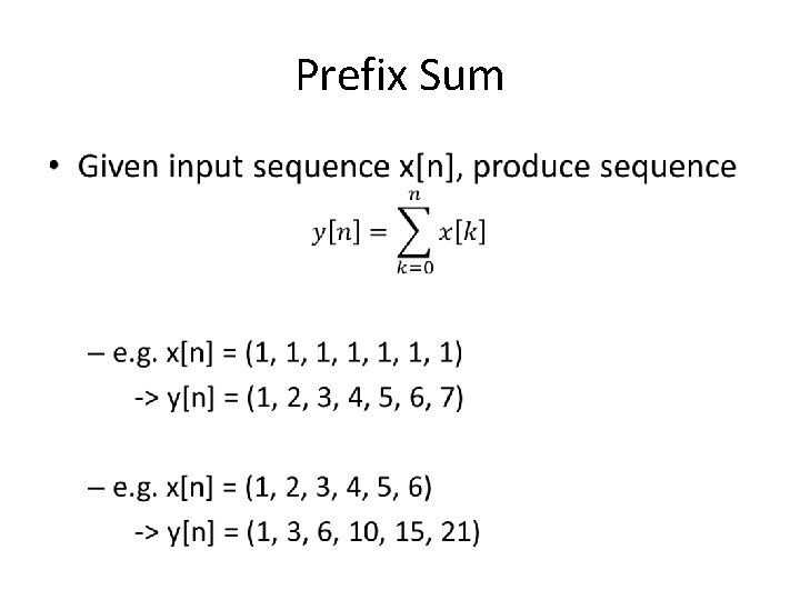 Prefix Sum • 