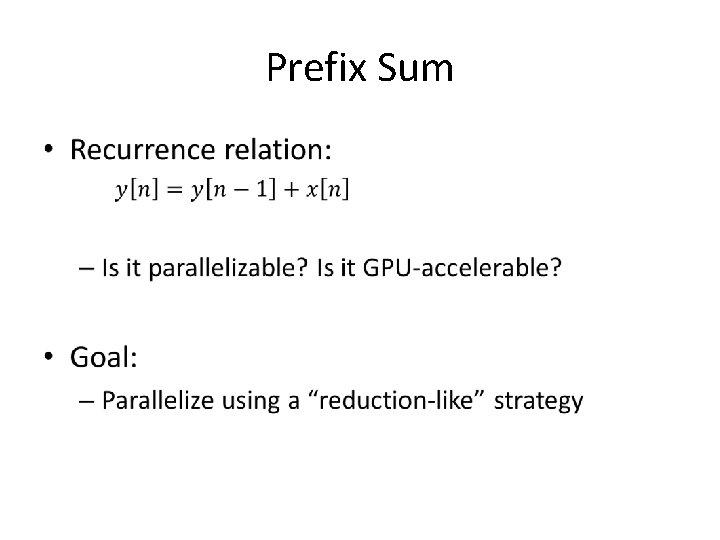 Prefix Sum • 