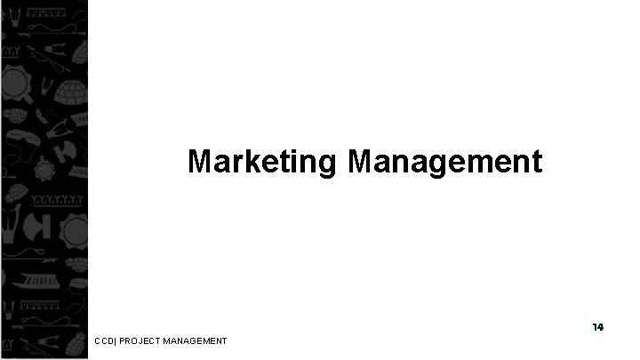 Marketing Management 14 CCD| PROJECT MANAGEMENT 