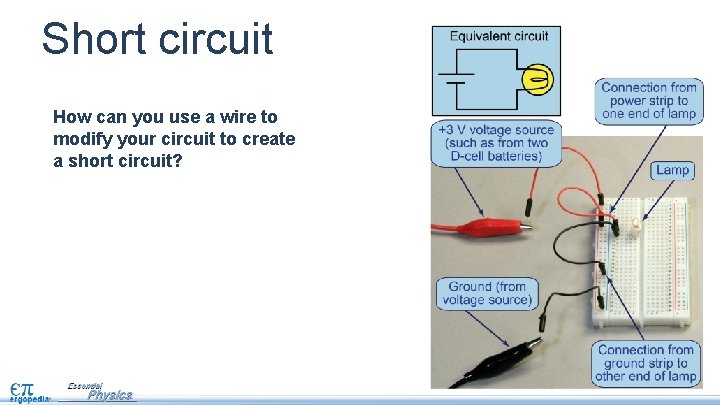 Short circuit How can you use a wire to modify your circuit to create