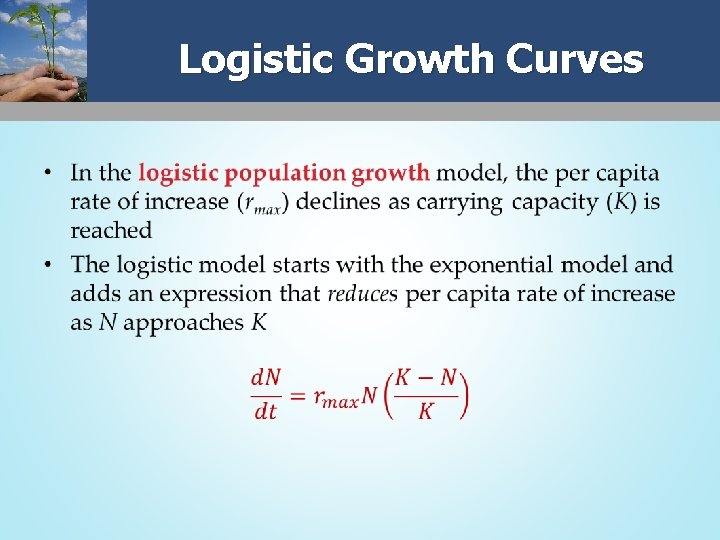 Logistic Growth Curves • 