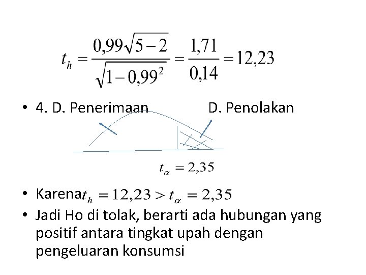  • 4. D. Penerimaan D. Penolakan • Karena • Jadi Ho di tolak,