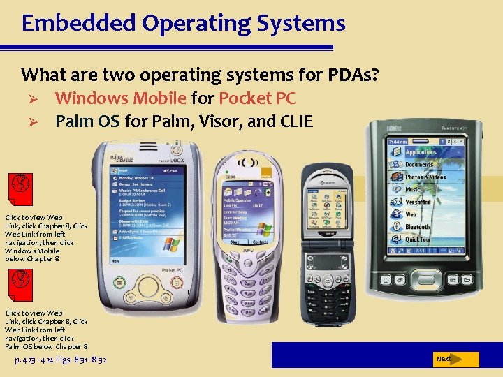 Embedded Operating Systems What are two operating systems for PDAs? Ø Ø Windows Mobile