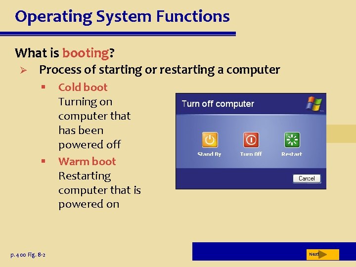 Operating System Functions What is booting? Ø Process of starting or restarting a computer