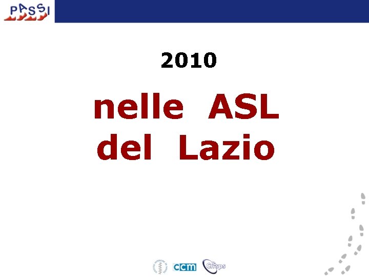 2010 nelle ASL del Lazio 
