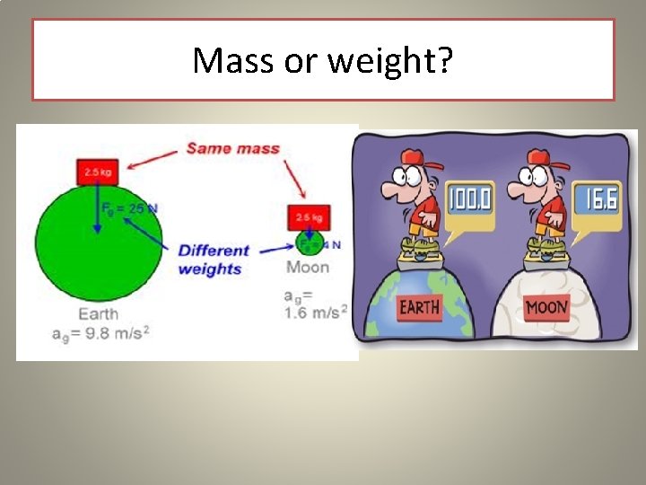 Mass or weight? 