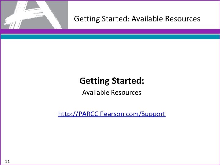 Getting Started: Available Resources http: //PARCC. Pearson. com/Support 11 
