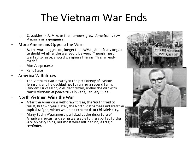 The Vietnam War Ends – Casualties, KIA, MIA, as the numbers grew, American’s saw