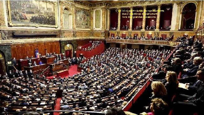 C’est ici où sont réunis les représentants des 2 chambres du parlement lors des