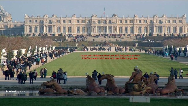 Le parc du château s'étend sur 815 ha (contre environ 8 000 ha avant