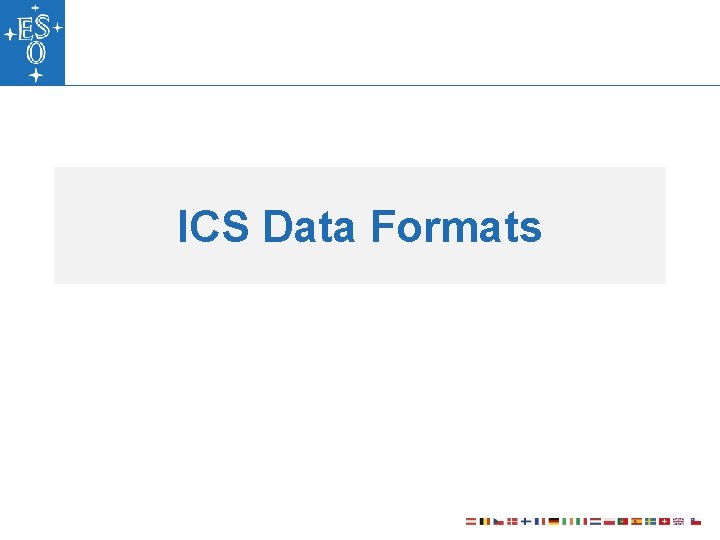 ICS Data Formats 