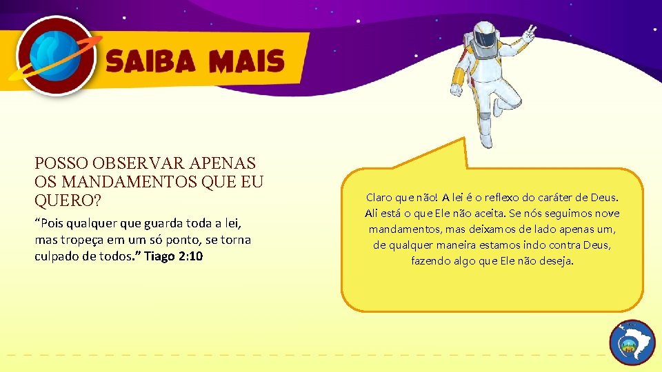 POSSO OBSERVAR APENAS OS MANDAMENTOS QUE EU QUERO? “Pois qualquer que guarda toda a