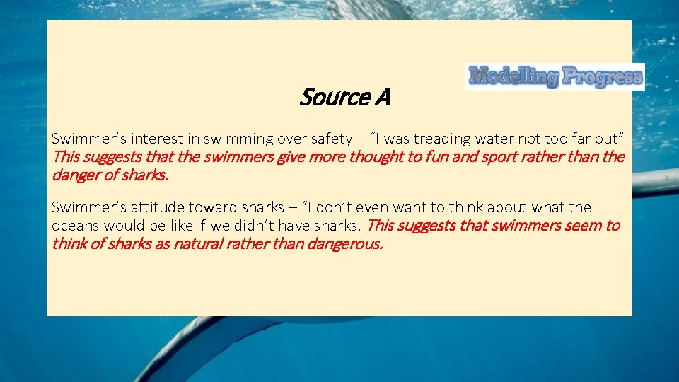Source A Swimmer’s interest in swimming over safety – “I was treading water not Source A Swimmer’s interest in swimming over safety – “I was treading water not