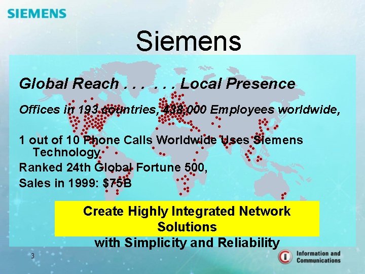 Siemens. . . Employees Offices in worldwide, . . . countries, . . .