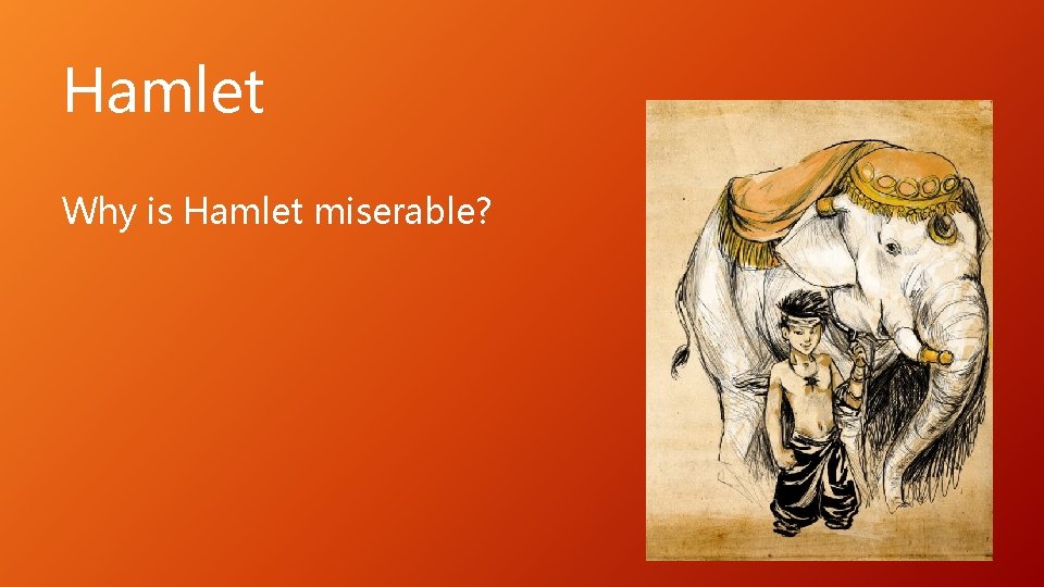 Hamlet Why is Hamlet miserable? 
