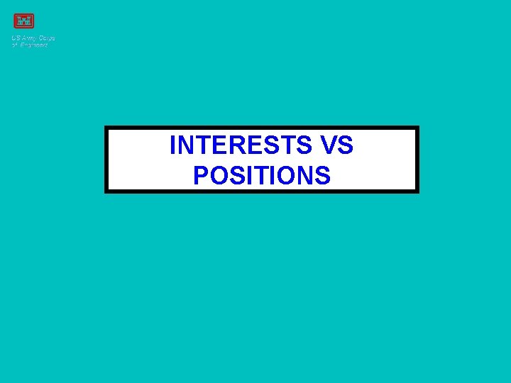 INTERESTS VS POSITIONS 