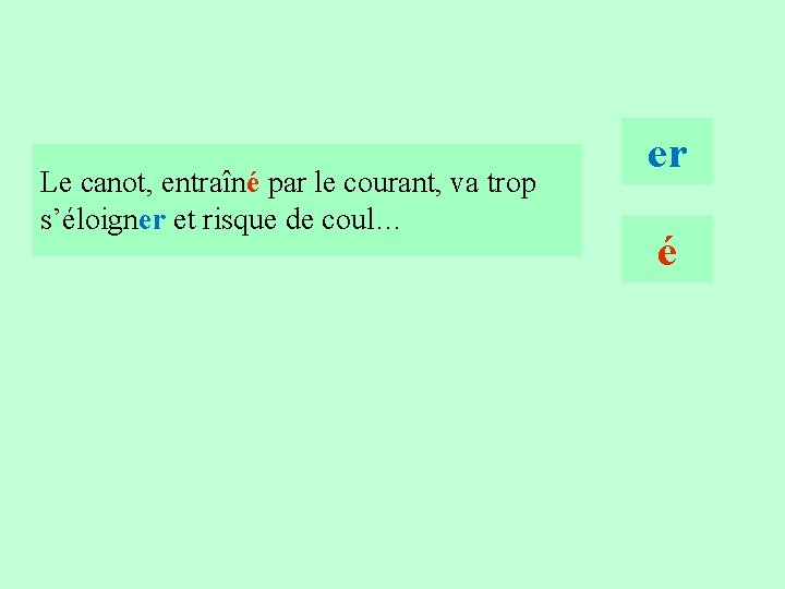 7 Le canot, entraîné par le courant, va trop s’éloigner et risque de coul… 7 Le canot, entraîné par le courant, va trop s’éloigner et risque de coul…