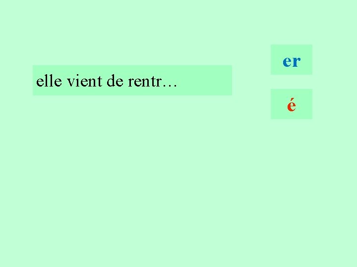 6 elle vient de rentr… er é 