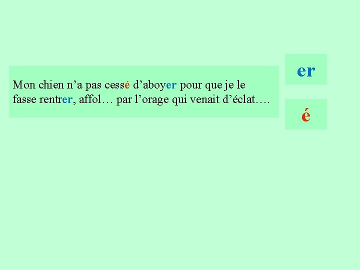 10 Mon chien n’a pas cessé d’aboyer pour que je le fasse rentrer, affol…