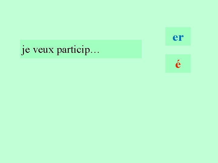 7 je veux particip… er é 7 je veux particip… er é