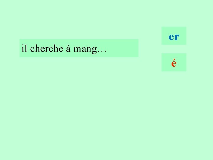 9 il cherche à mang… er é 