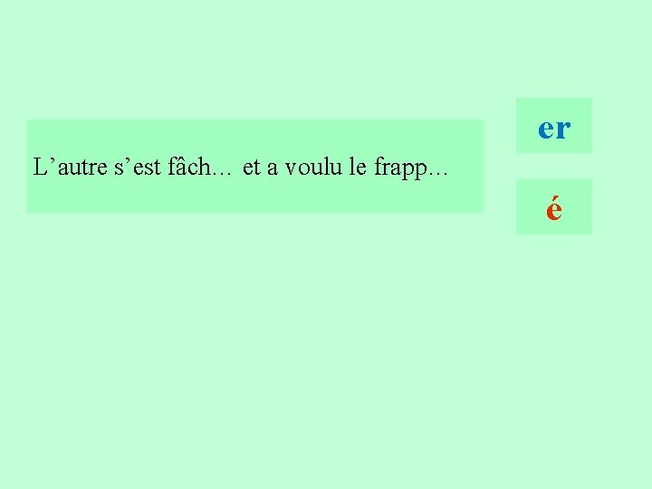 6 er L’autre s’est fâch… et a voulu le frapp… é 6 er L’autre s’est fâch… et a voulu le frapp… é