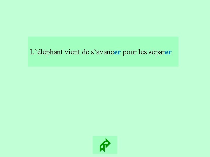 7 L’éléphant vient de s’avancer pour les séparer. 