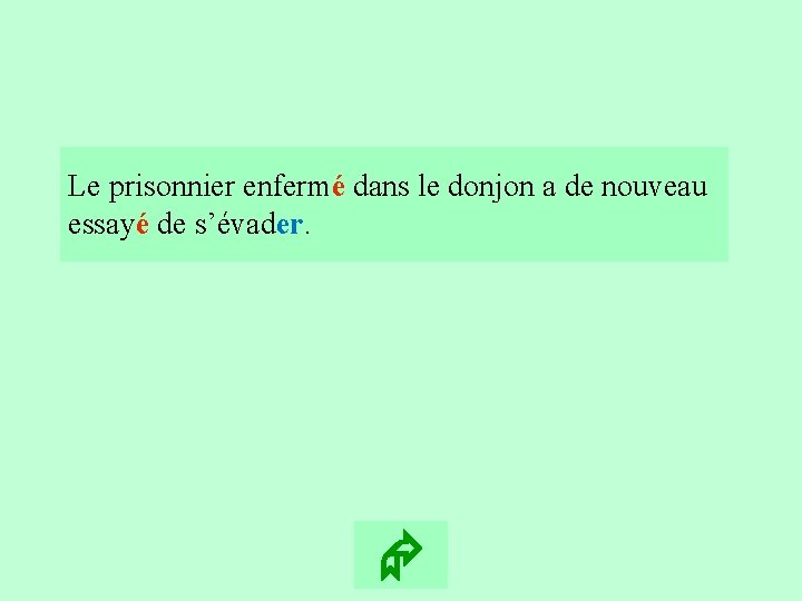 2 Le prisonnier enfermé dans le donjon a de nouveau essayé de s’évader. 