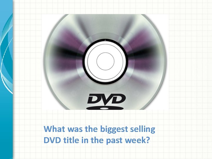 What was the biggest selling DVD title in the past week? 