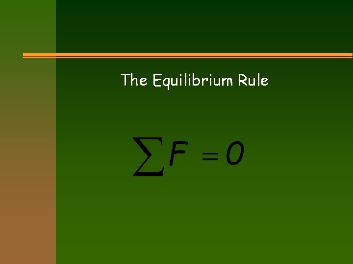 The Equilibrium Rule 