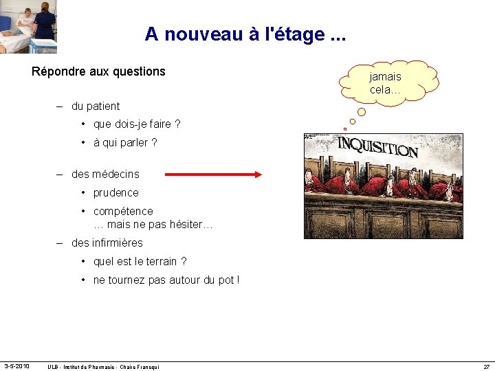 A nouveau à l'étage. . . Répondre aux questions jamais cela… – du patient