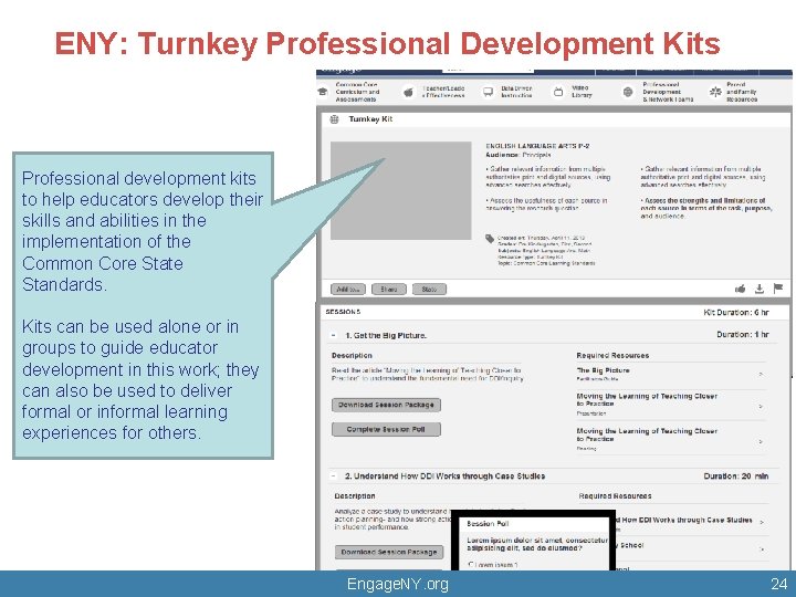 ENY: Turnkey Professional Development Kits Professional development kits to help educators develop their skills